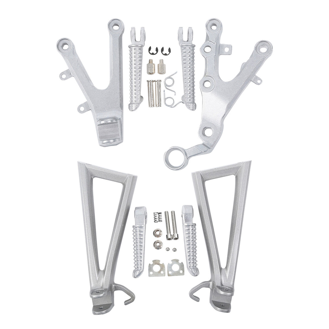 Driver & Passenger Footpegs Footrest Peg Bracket Fit For Yamaha Yzf R6 2006-2016