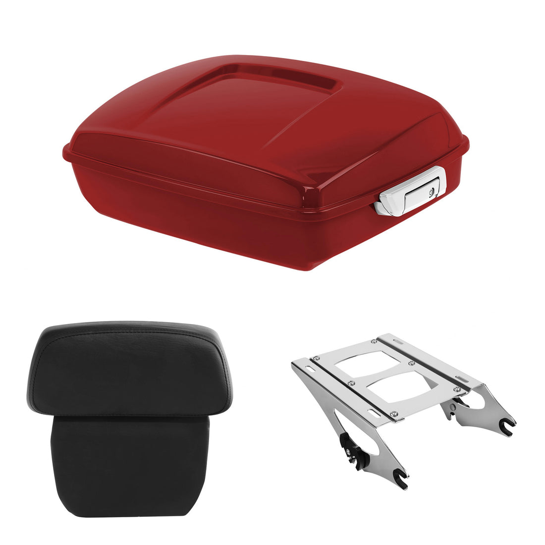 Chopped Trunk Backrest Mount Fit For Harley Touring 2014-2026 Wicked Red Glossy