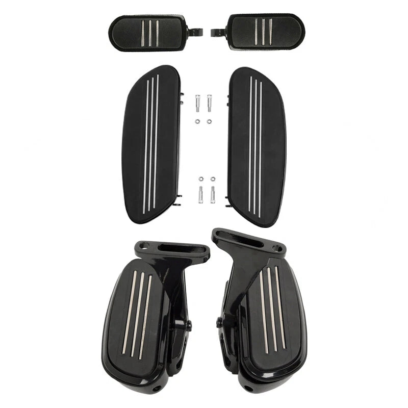 Driver & Passenger Floorboard Footpegs Fit For Harley Touring Street Glide 93-25