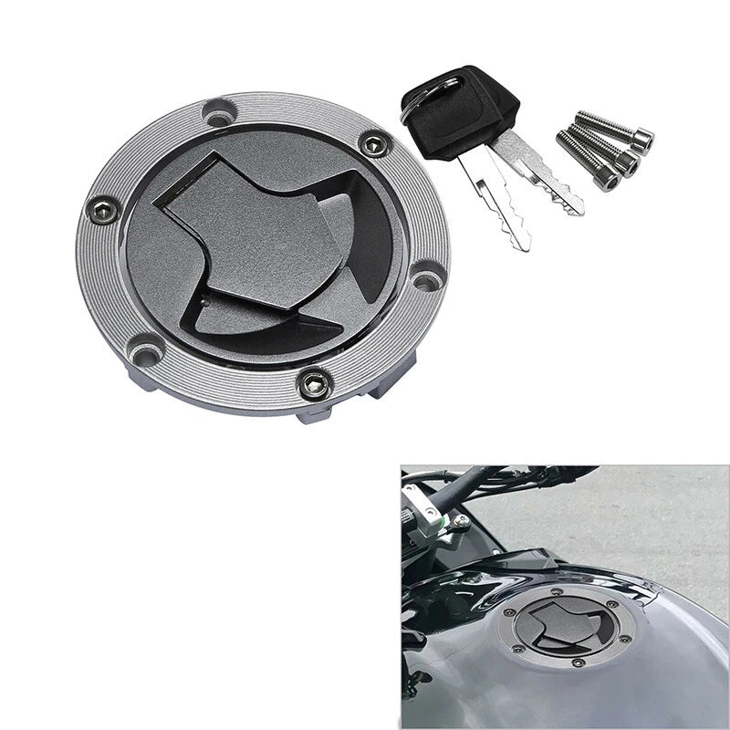 Fuel Gas Tank Cap Cover Lock Key Fit For Kawasaki Ninja 300 13-17 250R 08-14 13