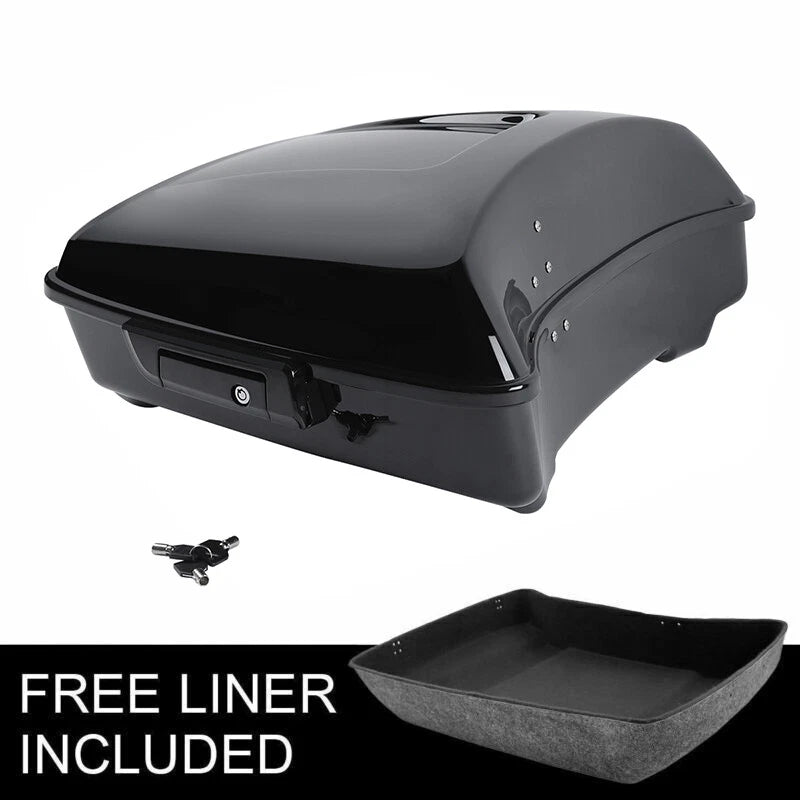 Black Chopped Trunk Fits For Harley Touring Touring CVO Road Glide 2009-13