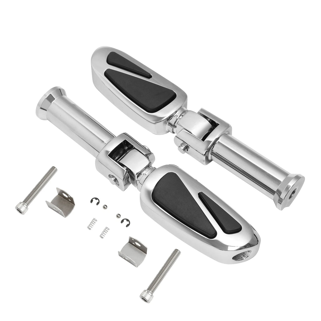 Chrome Passenger Footpegs Pegs Bracket Fit For Harley Softail Slim Fat Bob 18-25