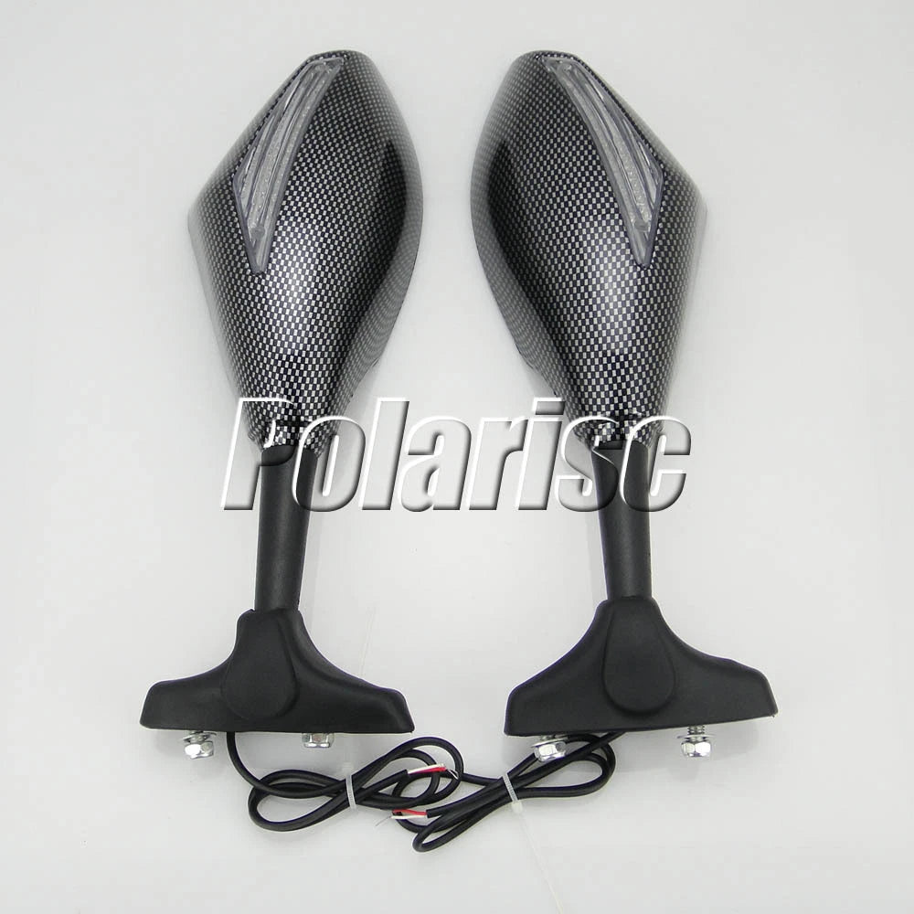 Rear View Mirrors With LED Turn Signals for Kawasaki Ninja 250R 650R 2009-2011