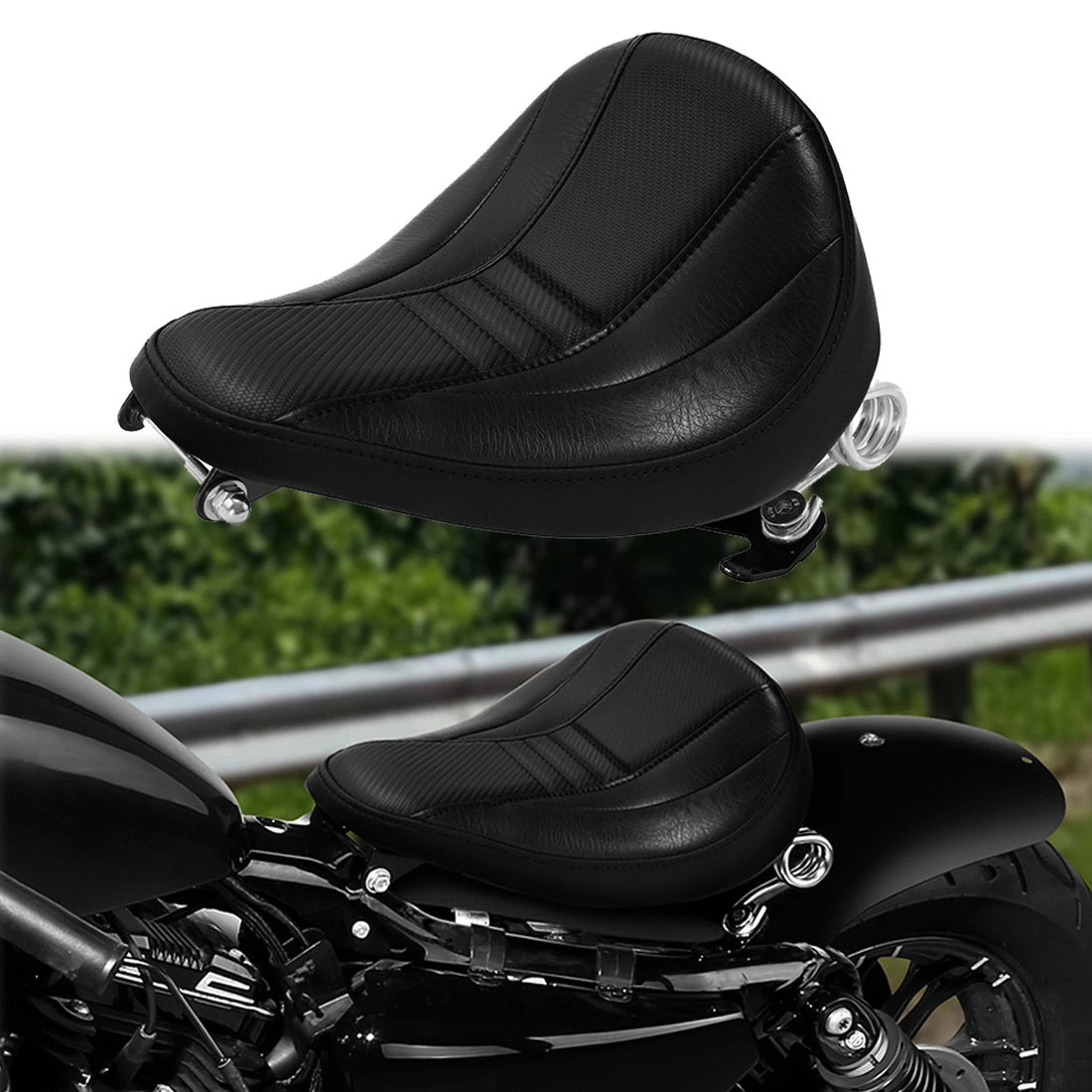 Rider Driver Solo Seat Fit For Harley Sportster XL 1200 883 2004-2006 2010-2022