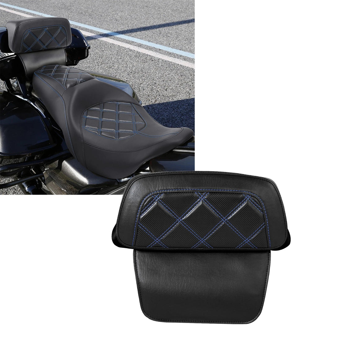 Razor Trunk Backrest Pad Fit For Harley Touring FL/H Models 2014-2023