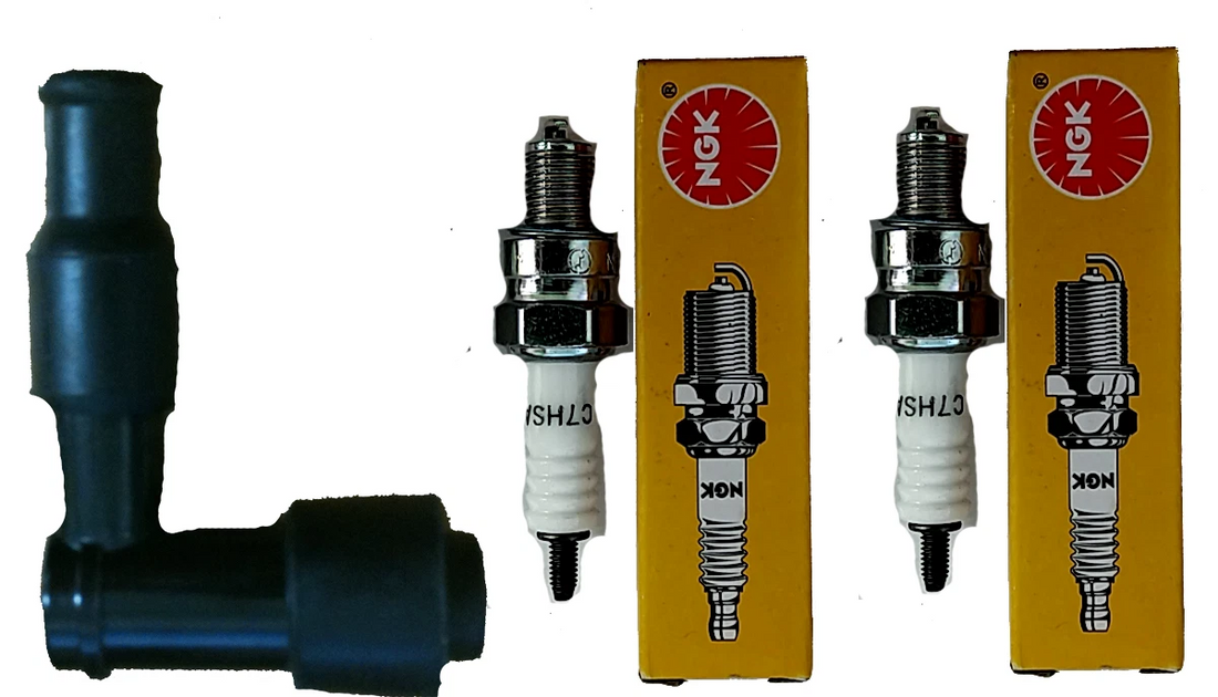 2) Spark Plug + Cap For Honda NSF100 Nsf 100 NSF-100 Bike Youth Sparkplug New