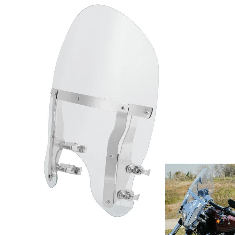 Windshield & 49mm Clamps Fit For Harley Dyna Wide Glide 06-17 Breakout Fxbr 18+