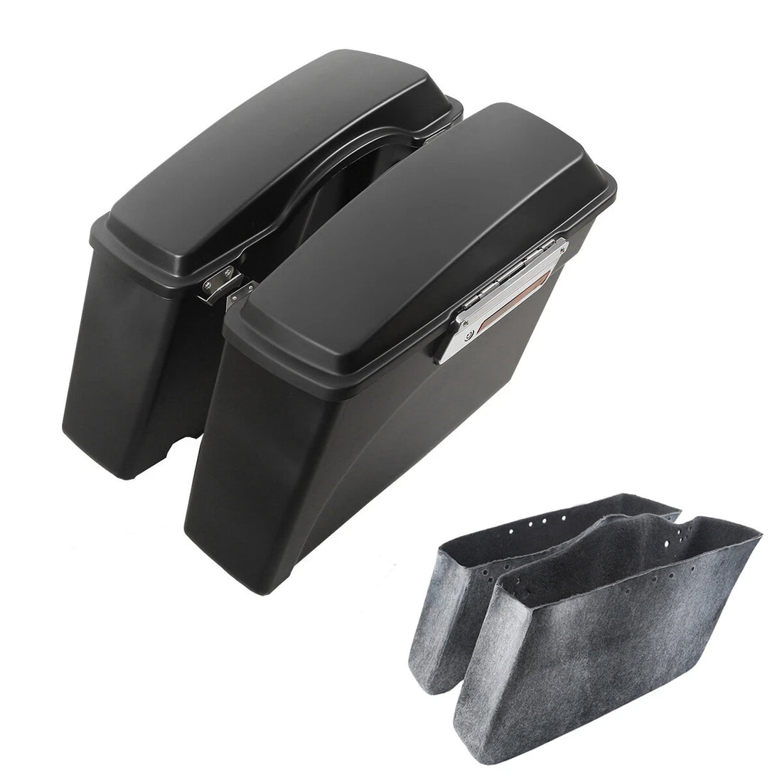 Hard Saddle bags Trunk w/Lid Latch & Key For Harley Touring Road King Flhr 94-13