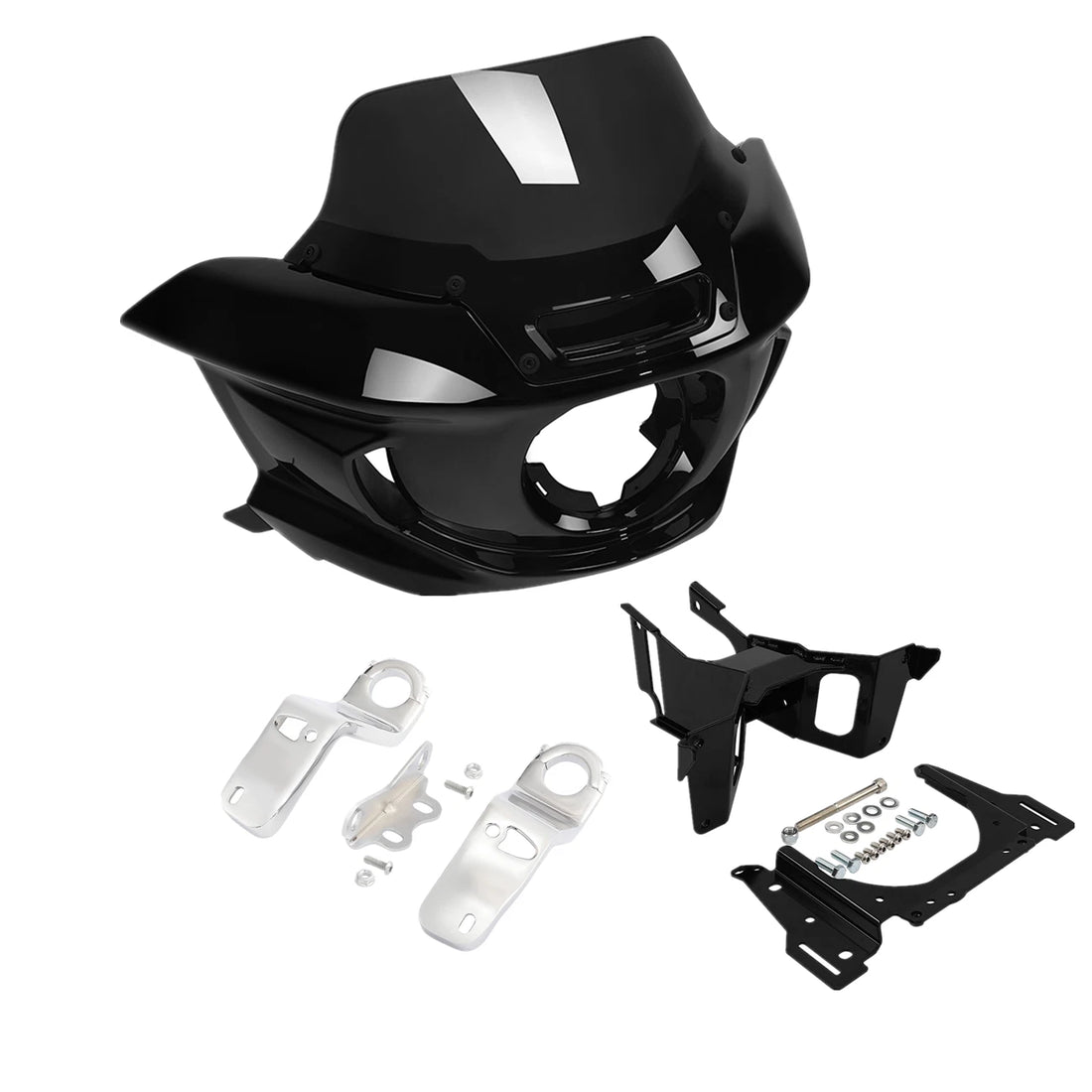 Front Headlight Fairing Windshield & Bracket Fit For Harley Low Rider ST