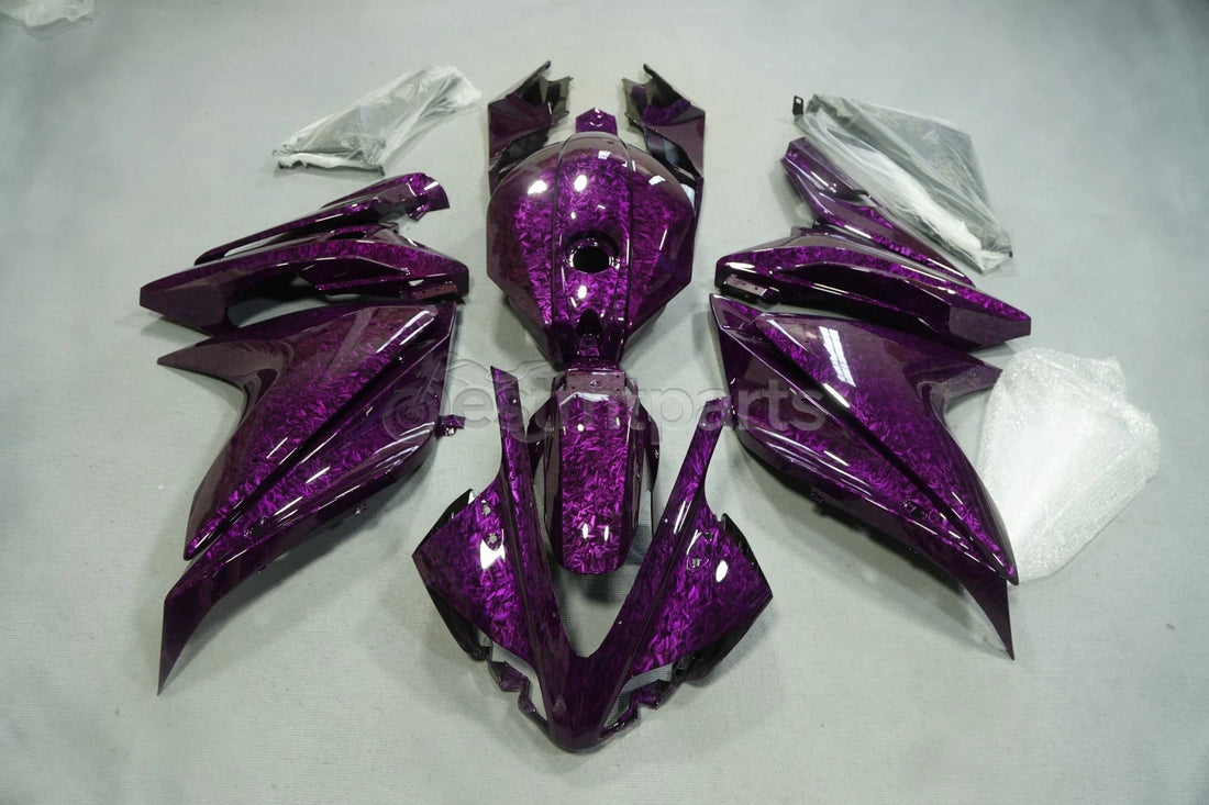 Purple Black Forged Carbon Fiber Fairing Kit+Bolts For Yamaha YZF R125 2008-2018