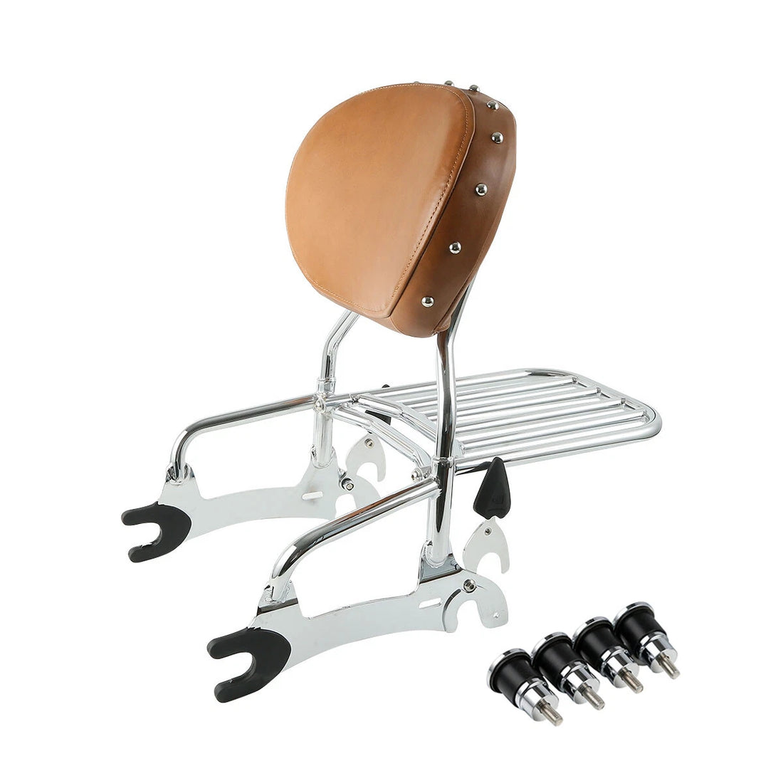 Sissy Bar Backrest Rack & Mounting Spools Fit For Indian Chief Vintage 2014-2018