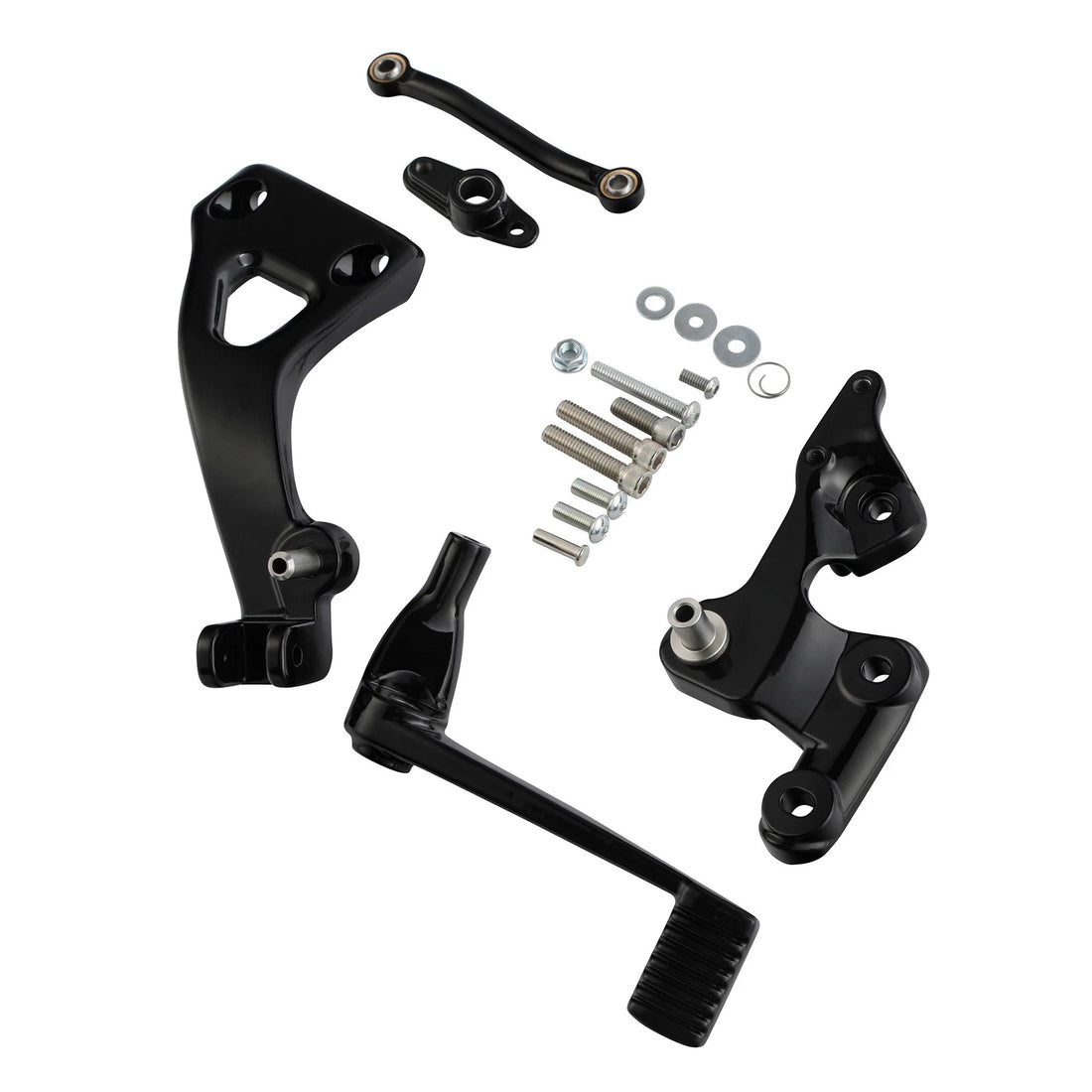 Black Mid Controls Brake Side Fit For Harley Sport Glide Fxfbs Fat Bob 2018-2025