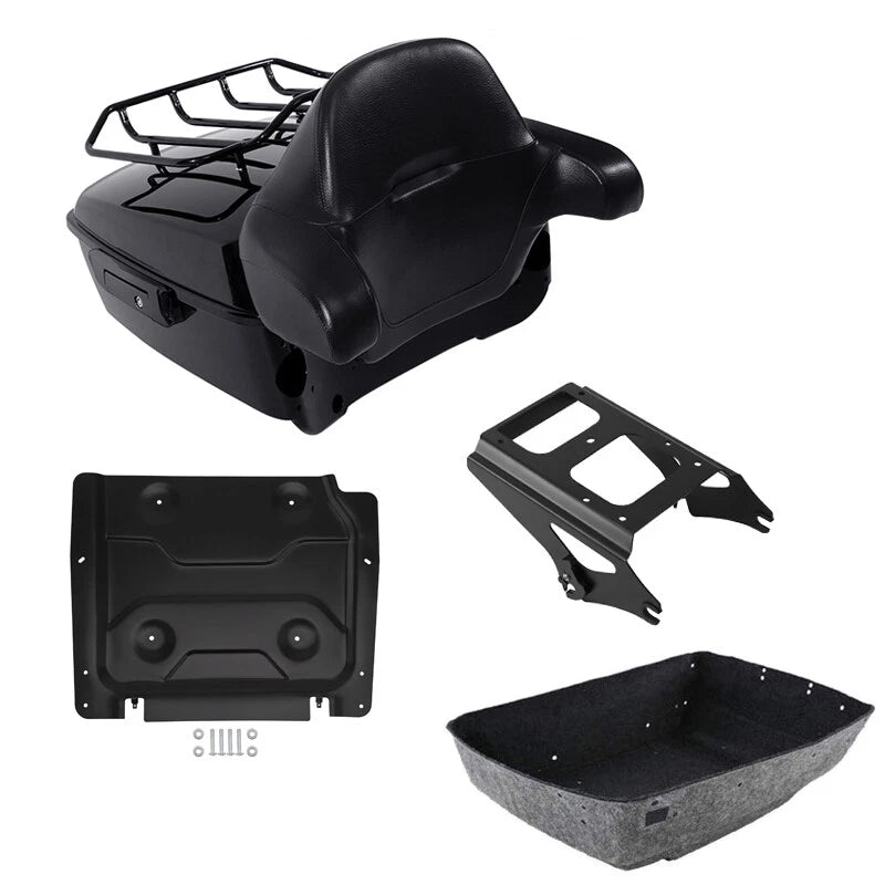 King Trunk Pad Mount Rack Plate Fits For Harley Touring Road Glide 2009-13