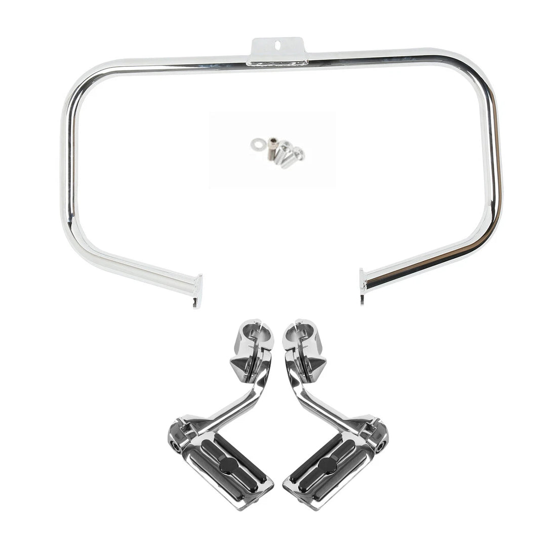 Engine Guard Crash Bar & Foot Pegs Fit For Harley Heritage Softail Fat Boy 00-17