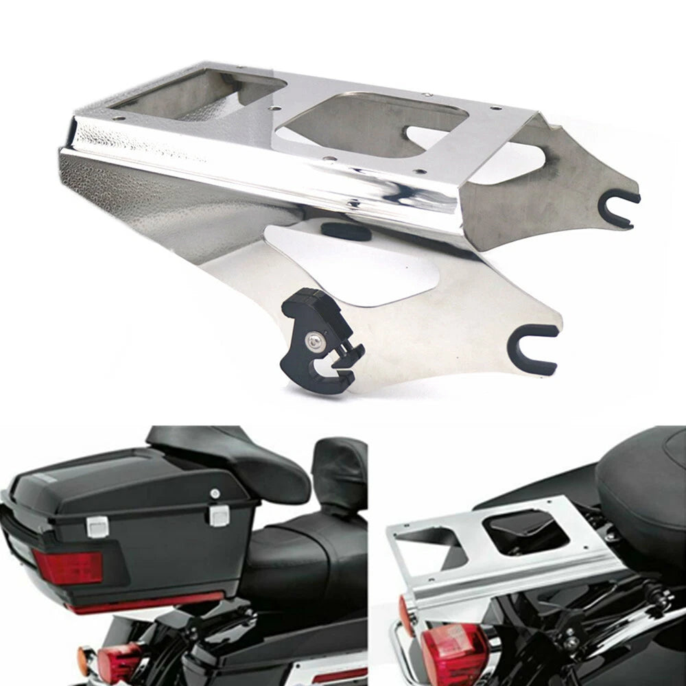 Two Up Tour Pak Pack Mount Luggage Rack For Harley Road King Street Glide 09-13