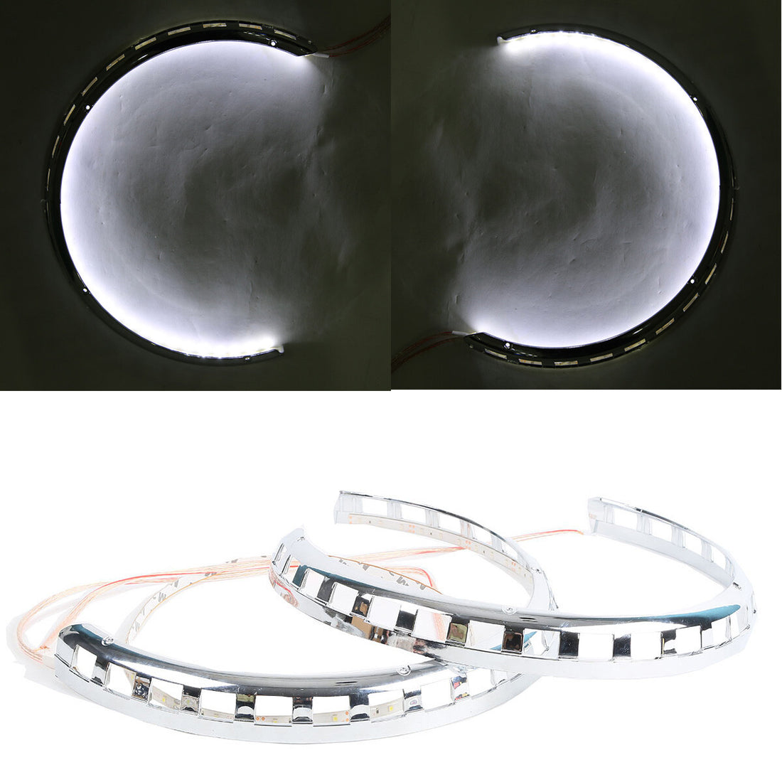 White Light Ring of Fire Brake Rotor Cover Fit For Honda Goldwing GL1800 2001-17