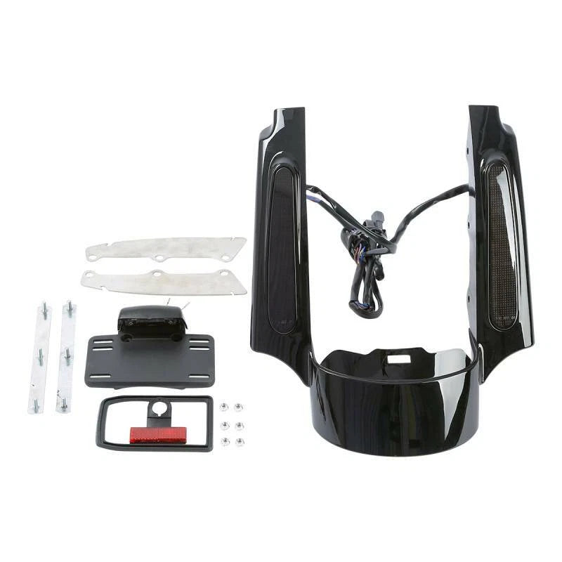Rear Fender Fascia W/Red light Fit For Harley Touring Electra Glide 2009-2013 12