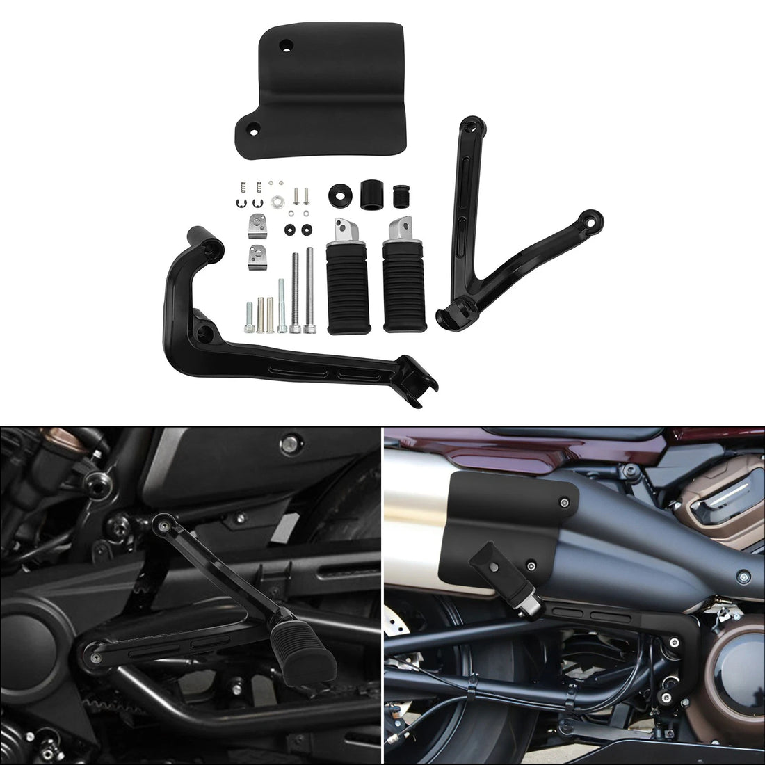Passenger Footpegs Supports Guard Fit For Harley Sportster S RH1250S 2021-2025