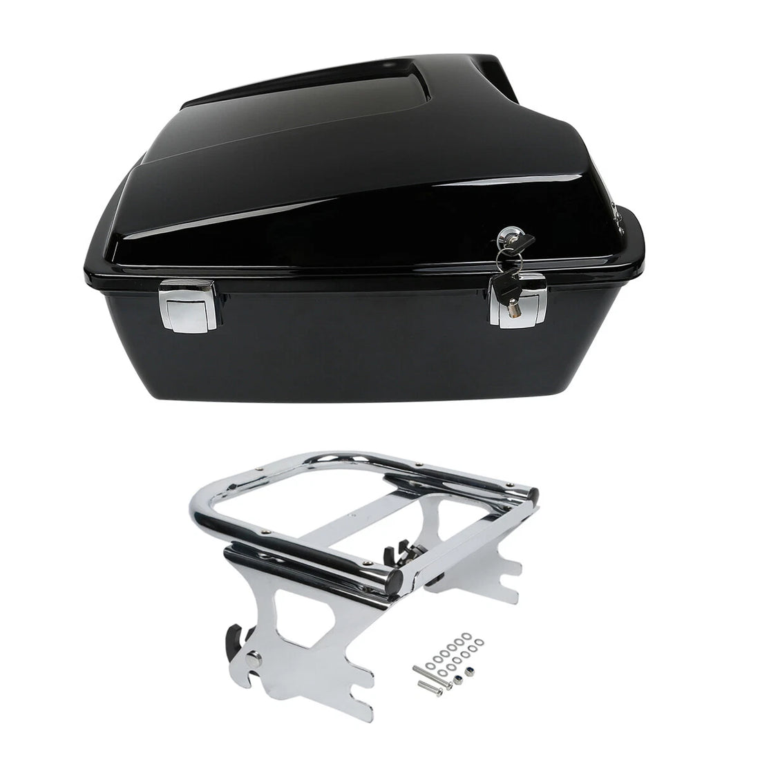 Chopped Trunk Chrome Two Up Mount Rack Fit For Harley Touring 1997-2008