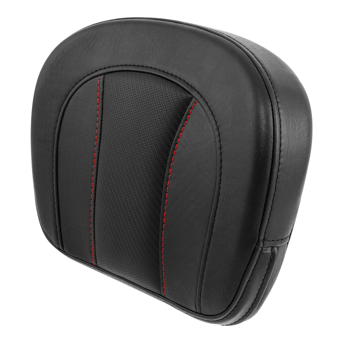 Passenger Sissy Bar Backrest Pad Fit For Harley Touring Road Glide Red stitching