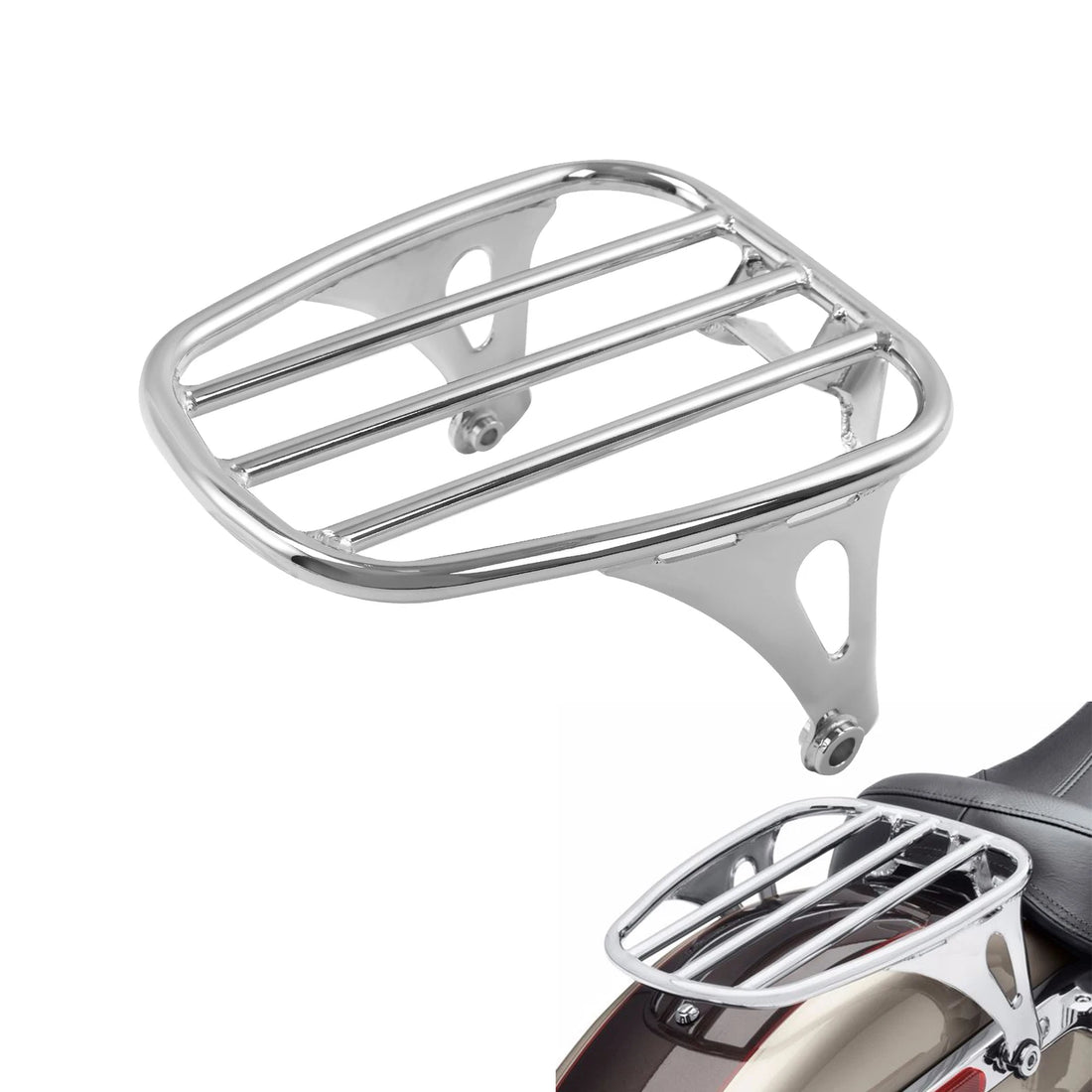 Solo Seat Luggage Rack Fit For Harley Softail Deluxe Flde Heritage Classic 18-25