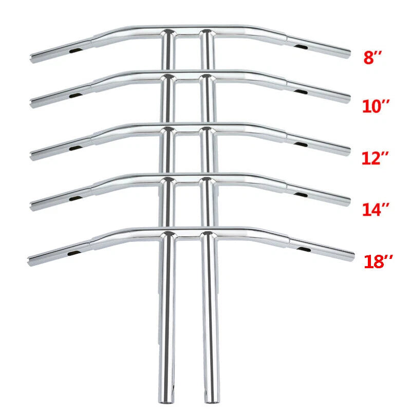 8/10/12/14/16'' Rise T-Bar Handlebar Fit For Harley Sportster XL 883 Dyna Chrome