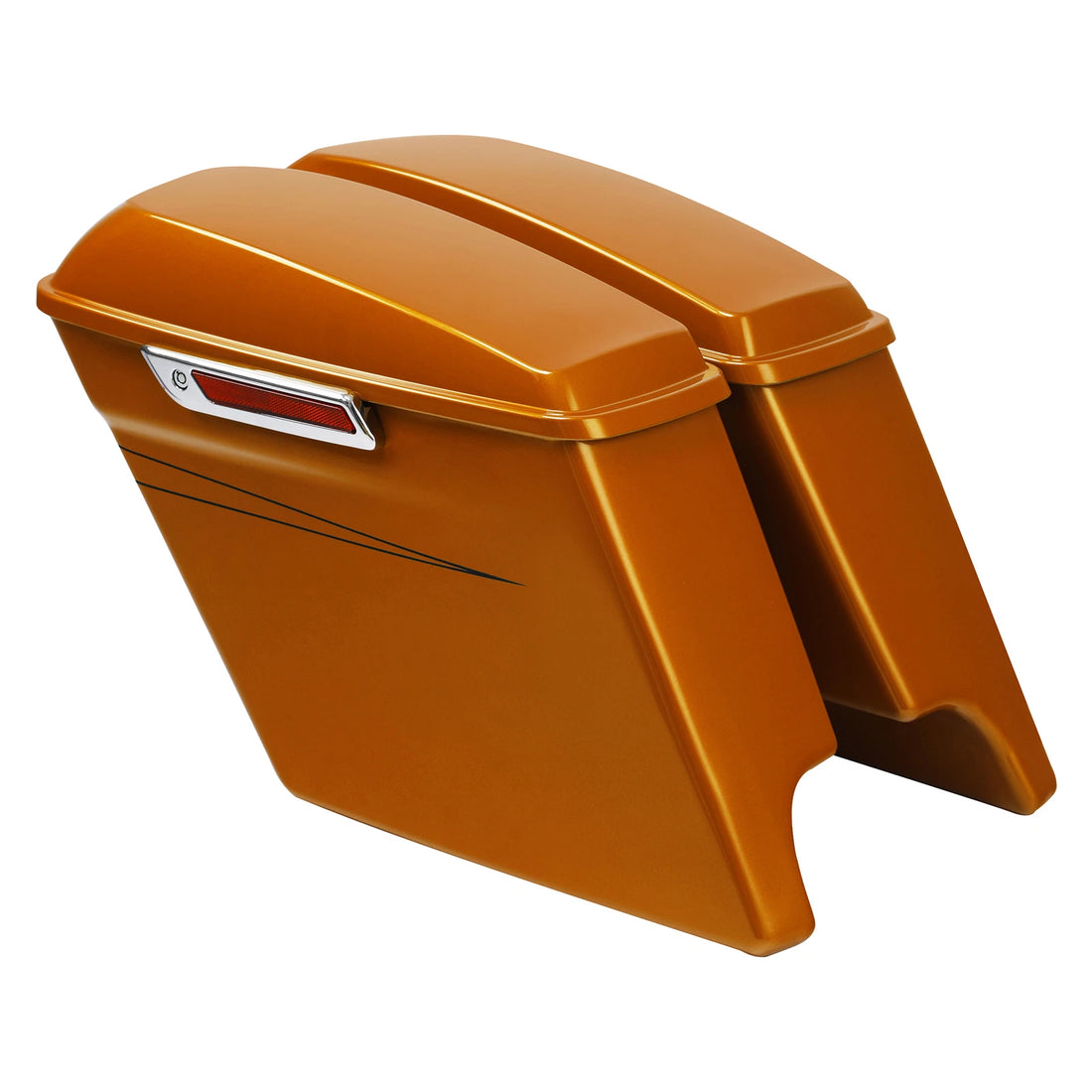 5" Stretched Saddlebags Fit For Harley Touring Road Glide 14-2023 Amber Whiskey
