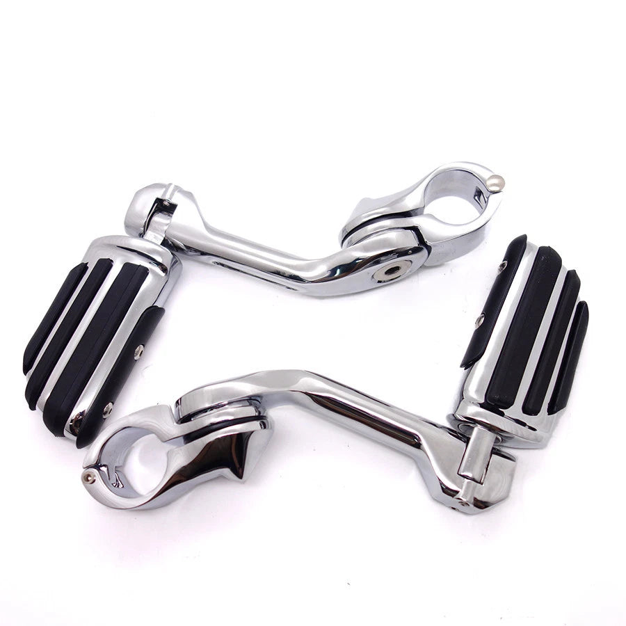 New Long Highway Foot Pegs For Harley Electra Road King Street Glide 1-1/4" Bars