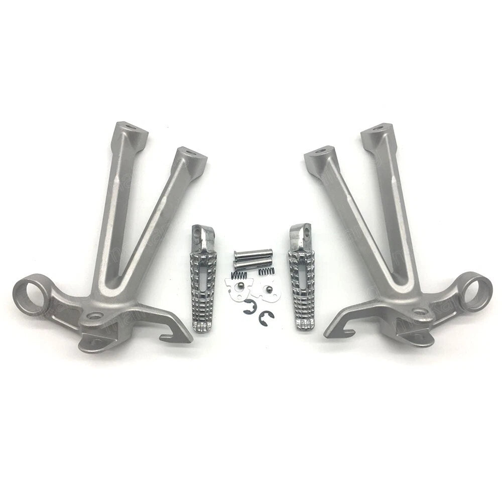 For 2007 2008 Suzuki GSXR1000 Silver Motorcycle Passenger Rear Foot Peg Bracket