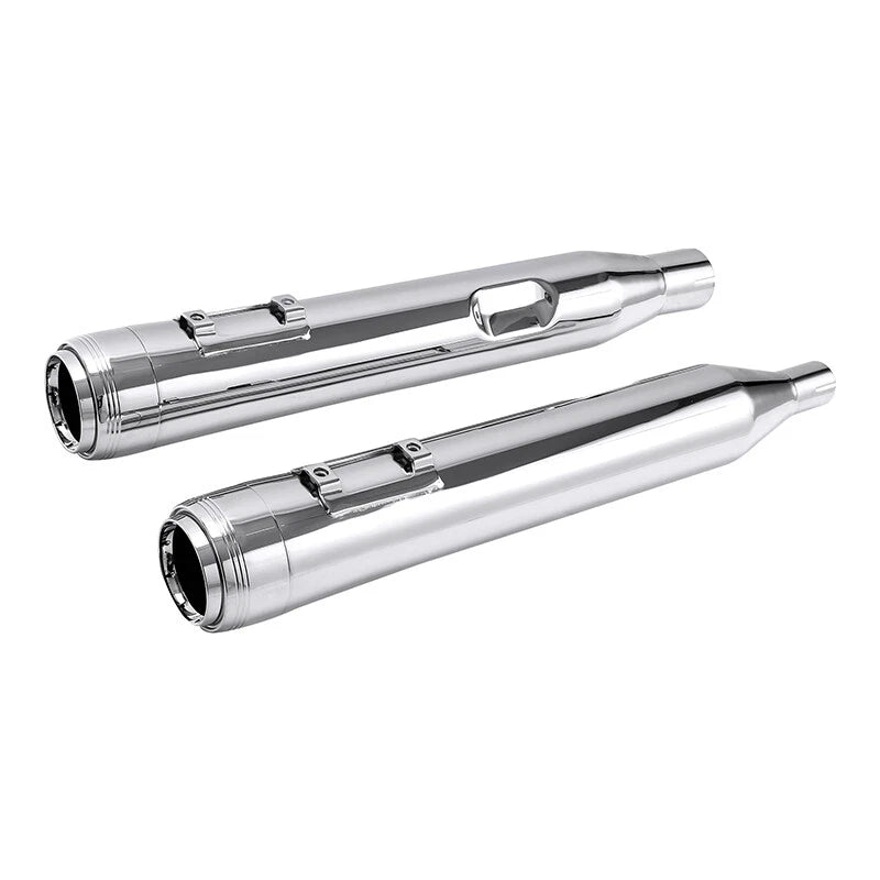 4" Slip-On Straight Mufflers Exhausts Fit For Harley Touring Road Glide 2017-24
