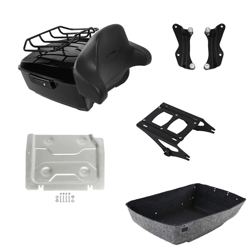 King Trunk Pad Rack Mount Plate Docking Fit For Harley Road Electra Glide 14-26