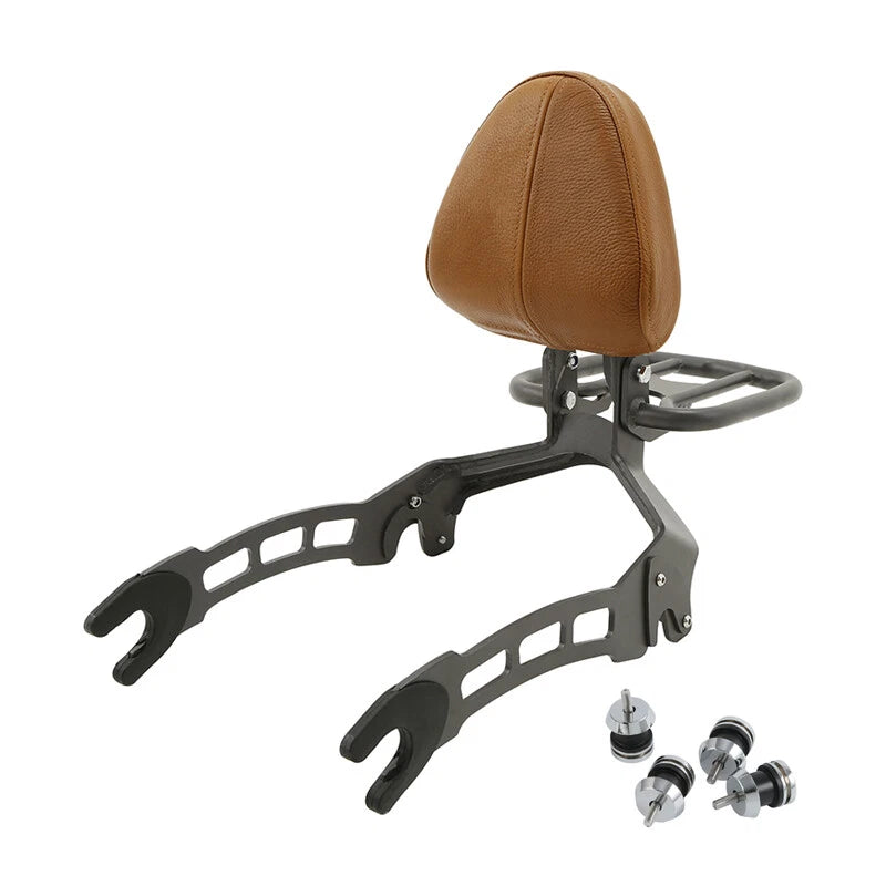 Passenger Sissy Bar Backrest Luggage Rack Spools Fit For Indian Scout 2015-2024