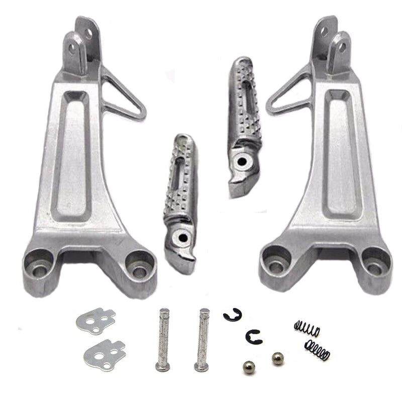 Honda CBR600RR F5 Silver Rear Passenger Foot Pegs Bracket Fit For 2003-2004