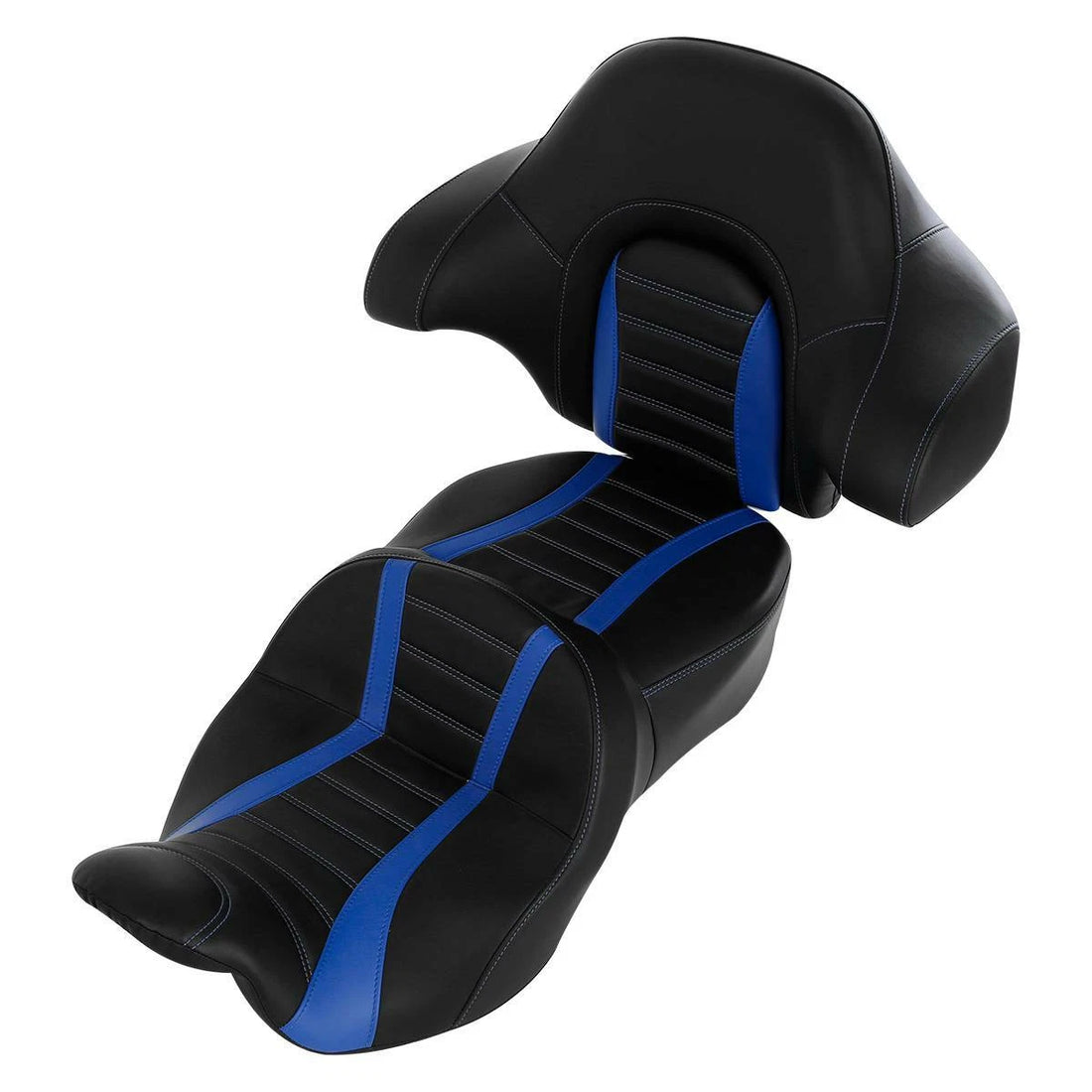 Black Blue Driver Passenger Seat Backrest Fit For Harley Touring Glide 2014-2023