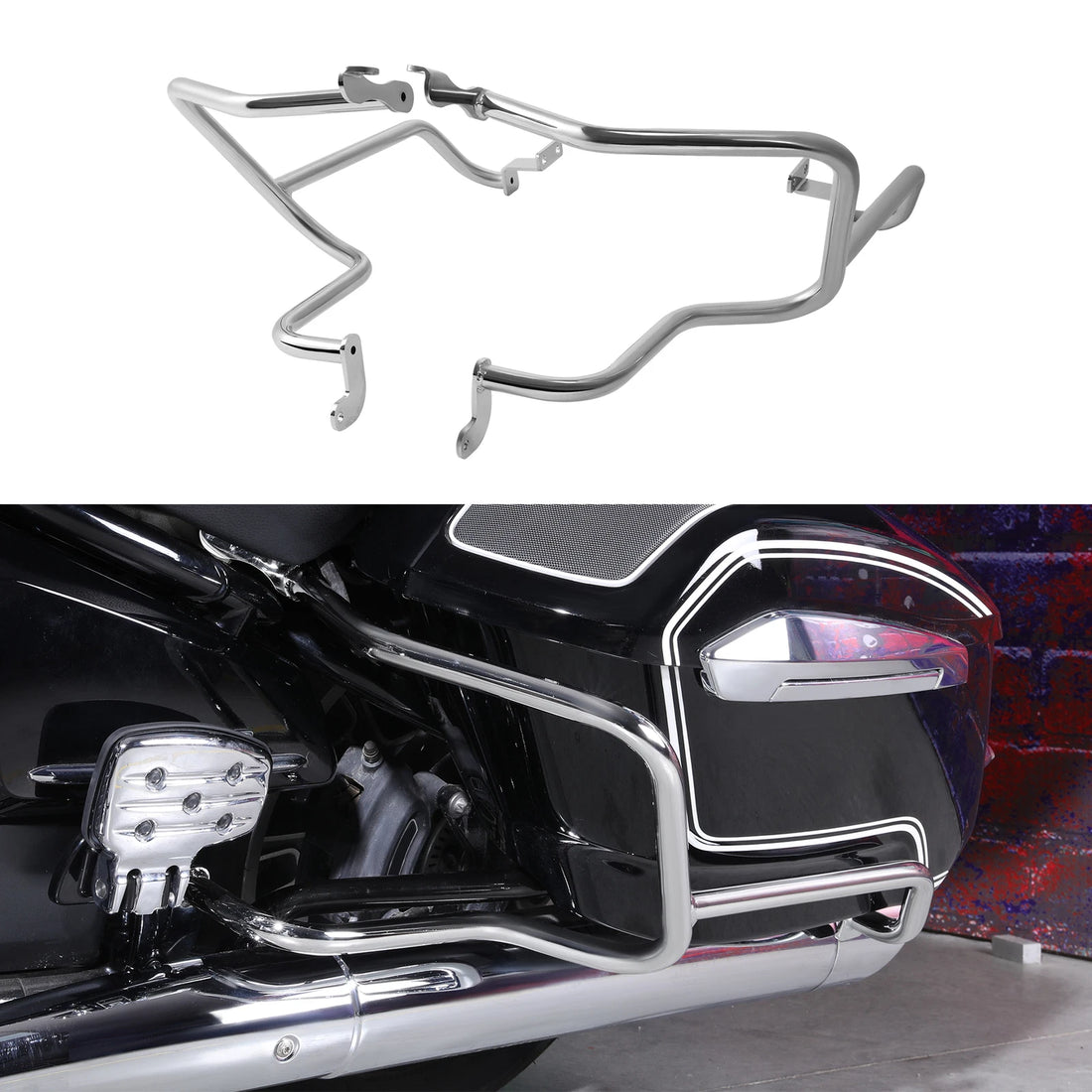 Saddlebag Guard Rail Crash Bar Protection Fit For BMW R18 B 2021-2025 2022 2023