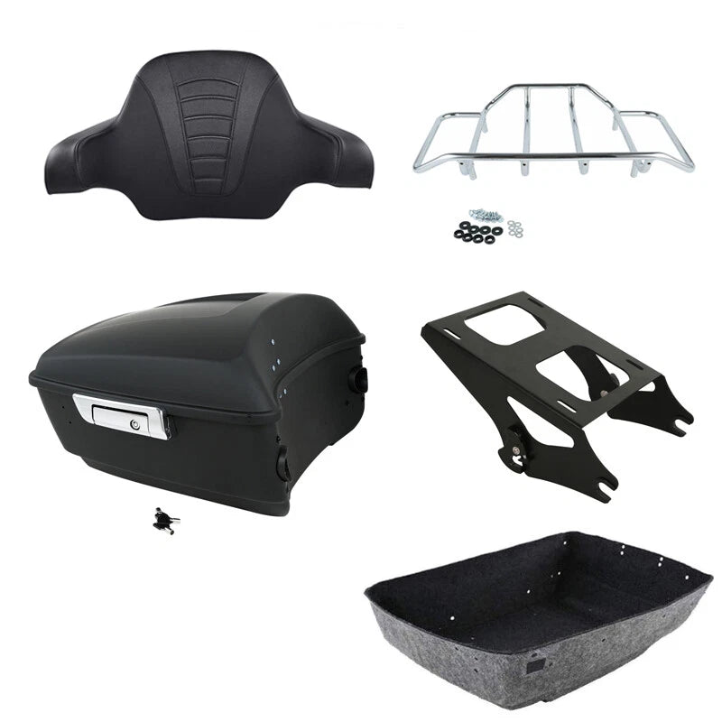 Matte King Trunk Backrest Mounting Rack Fit For Harley Electra Glide 2014-2026