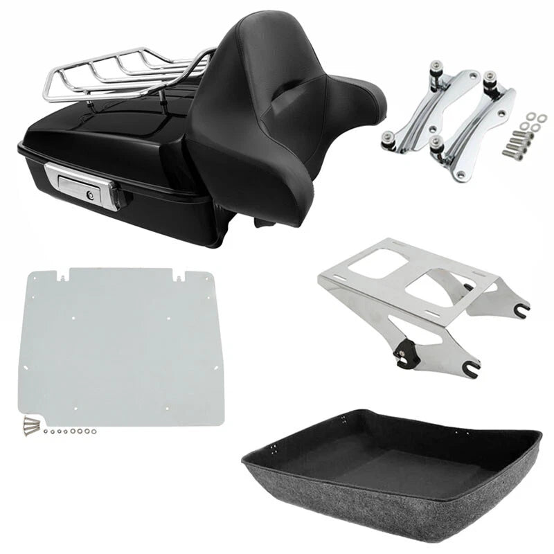 Chopped Trunk Pad Rack Docking Plate Fit For Harley Touring Road King 2014-2026