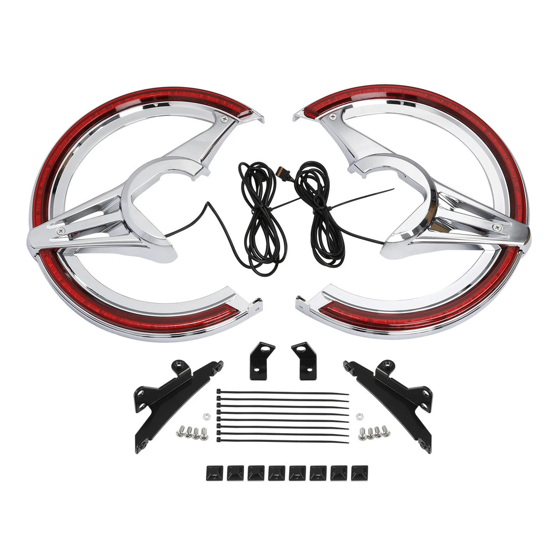 Brake Rotor Covers LED Light Red Lens Fit For Honda Goldwing GL1800 18-25 24 23
