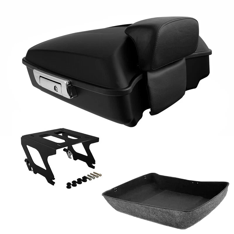 Matte Chopped Trunk Backrest Solo Mount Fit For Harley Low Rider 2018-2025