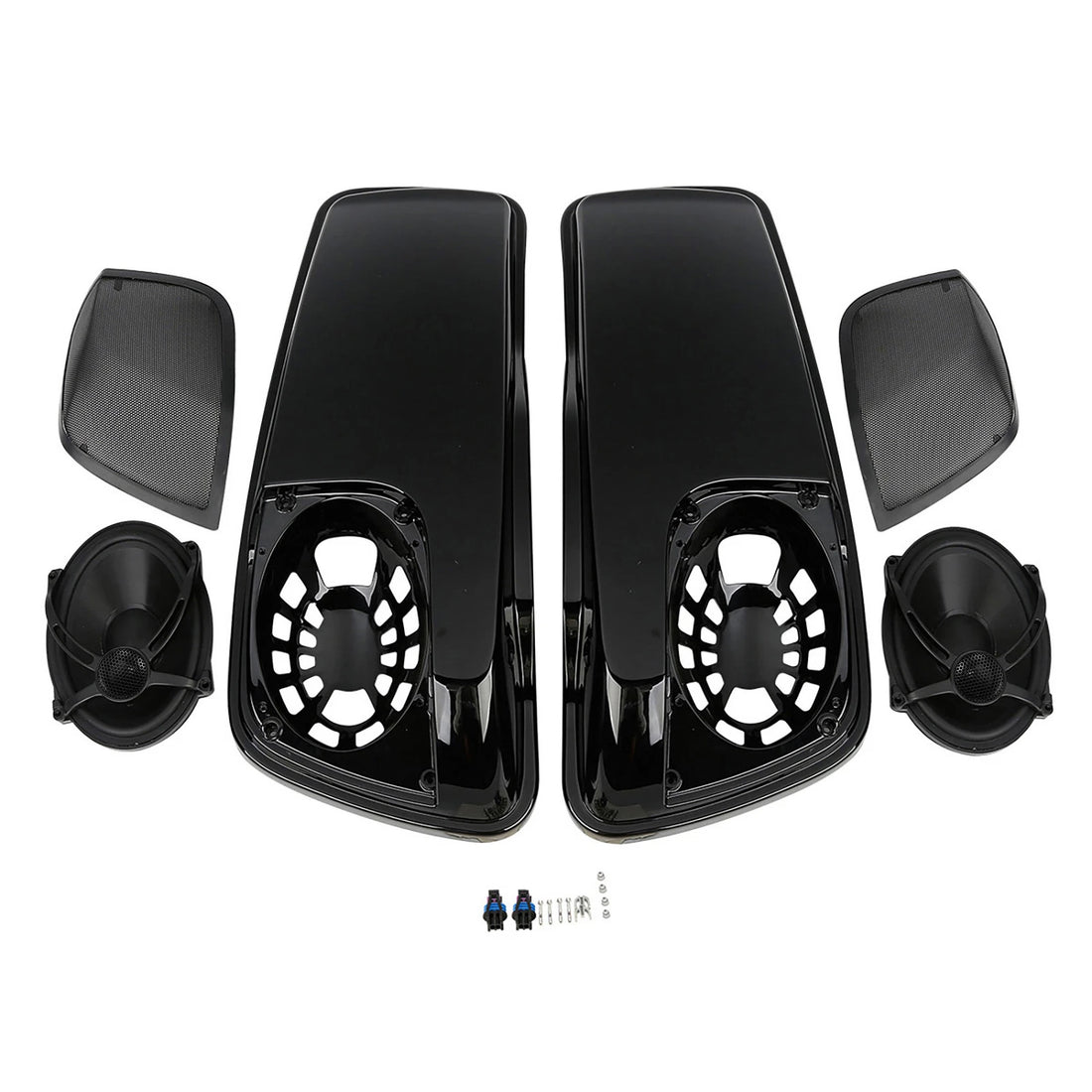 Hard Saddlebags Lids w/ 5x7" Speakers Fit For Harley Cvo Street Glide 2014-2024
