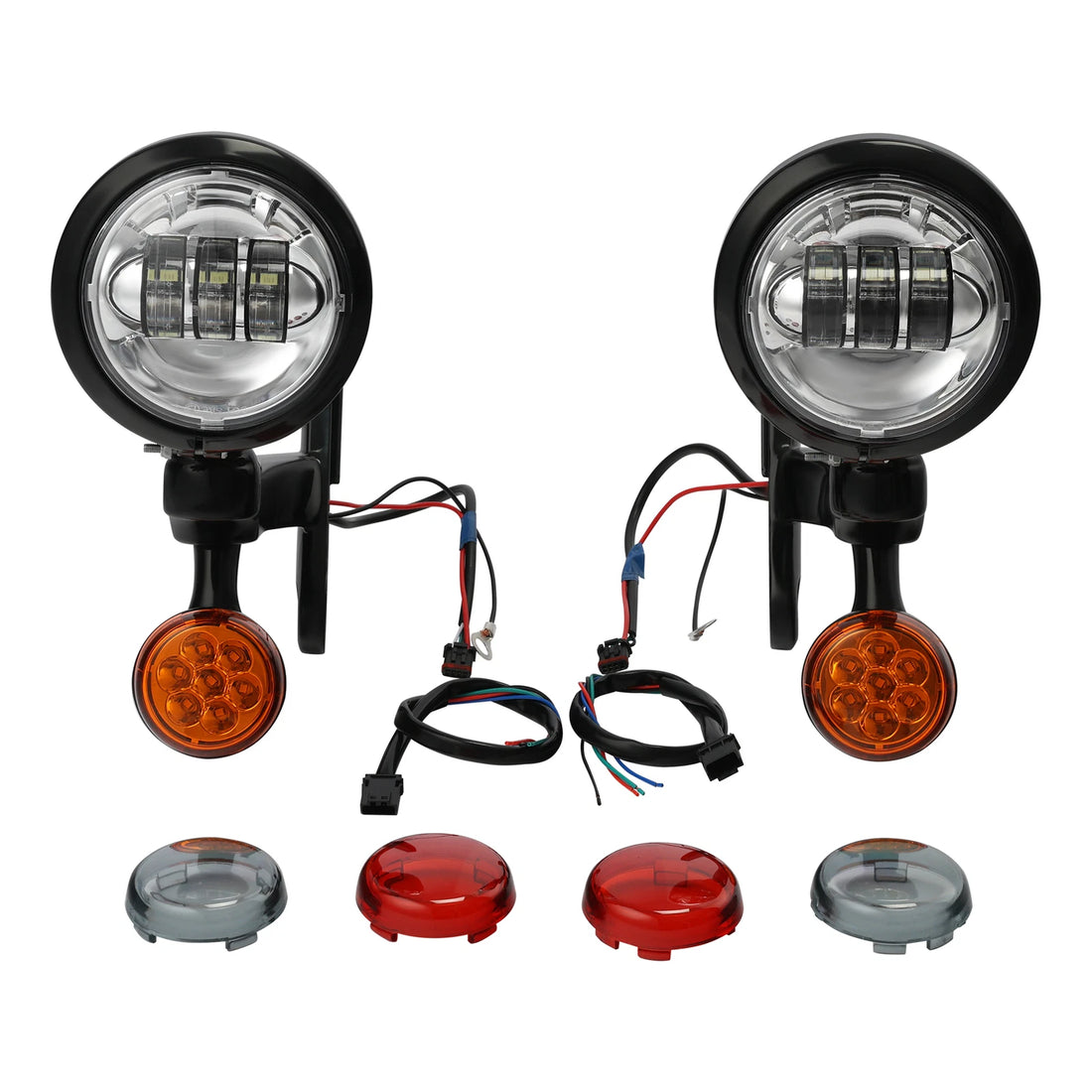 LED Spot Fog Passing Light Turn Signal Fit For Harley Electra Street Glide 94-24