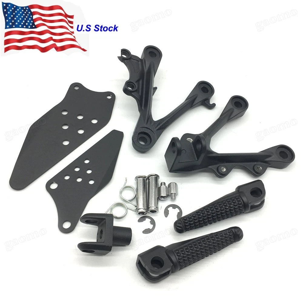 Kawasaki Ninja ZX6R/636 Driver Front FootPegs Footrest Bracket Fit For 2009-2017