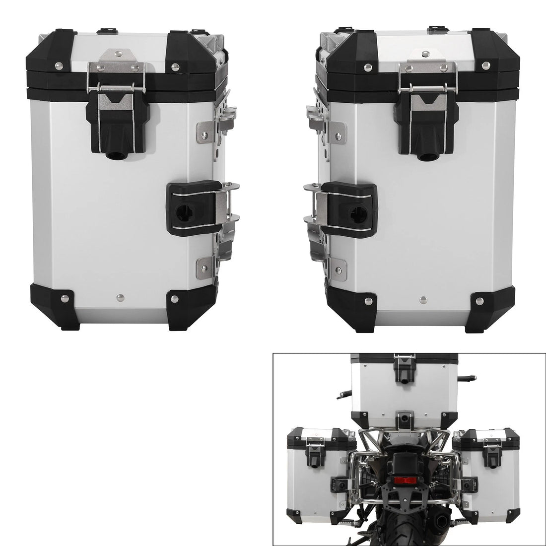 Pair of 42L Saddlebags Panniers Luggage Side Case Fit For BMW R1300GS 2023-2025
