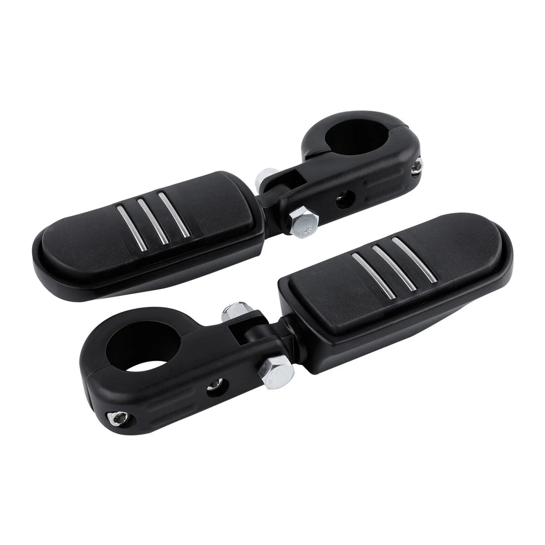 Matte Black 1-1/4" Engine Guard Foot Pegs Mount Fit For Harley Touring Sportster