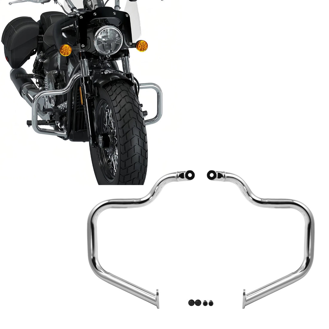 Chrome Engine Guard Crash Bar Fit For Indian Scout Sixty Bobber 2025