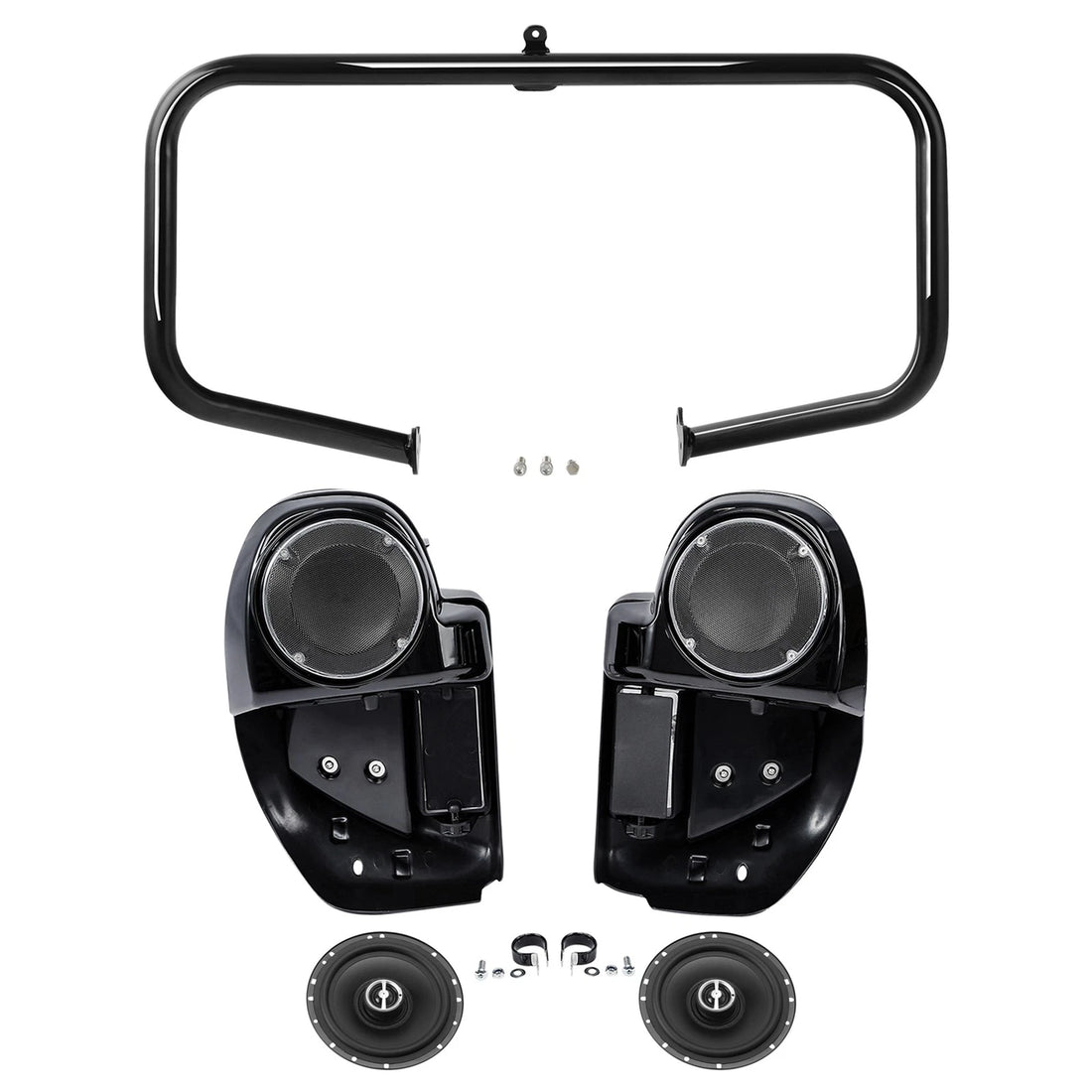 Lower Vented Fairings Speakers Engine Guard Bar Fit For Harley Road Glide 14-24