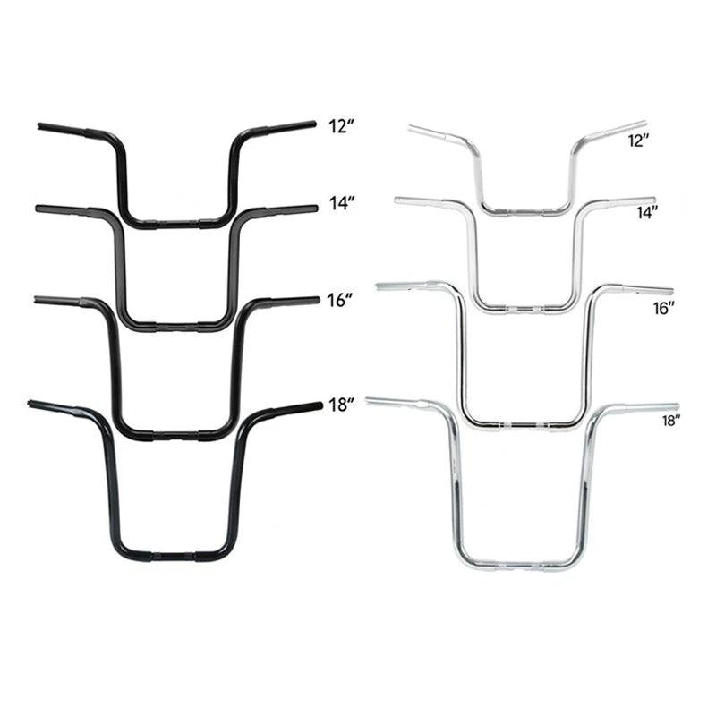 12'' 14'' 16" 18'' Ape Hanger 1 1/4" Handlebar Fit For Harley Sportster Softail
