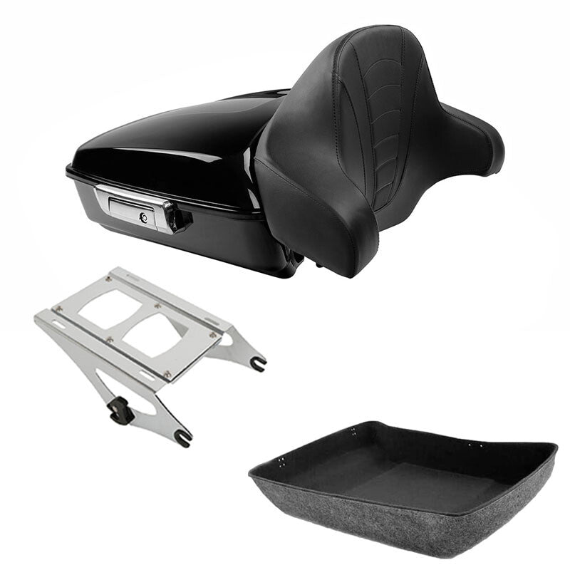 Chopped Trunk Backrest Mounting Rack Fit For Harley Touring CVO Road Glide 14-26