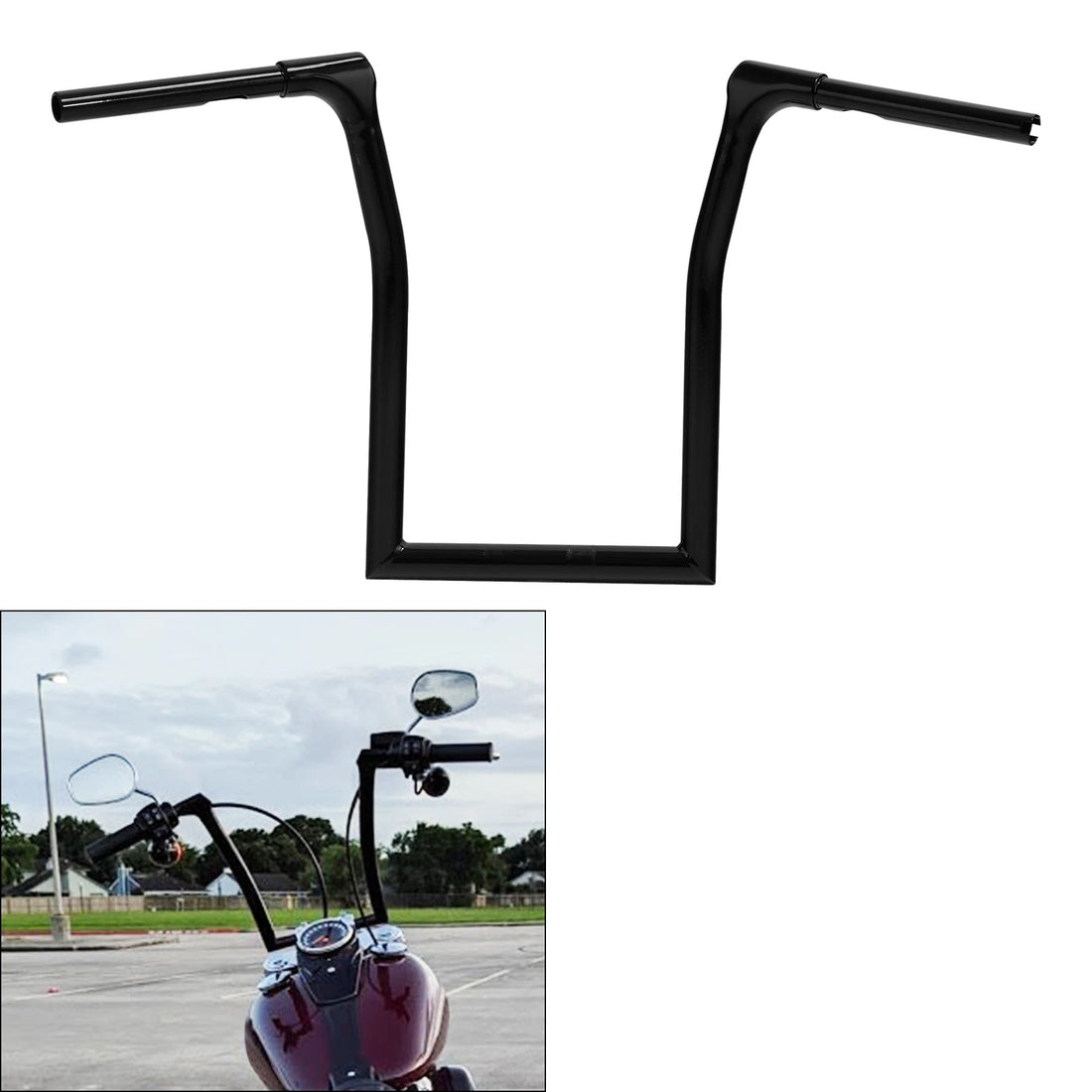 1.25" Fat 16'' Rise Ape Hanger Handlebar Fit For Harley Fat Boy Breakout 2018-Up