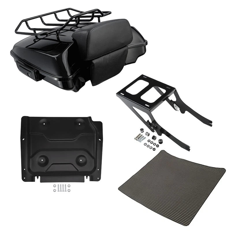 Razor Trunk Backrest Pad Mount Rack Plate Fit For Harley Heritage Classic 18-26